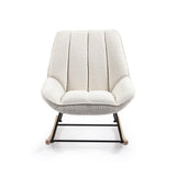 Marlina Schaukelstuhl mit Bezug in Bouclé weiß - ZEN ZONE Furniture