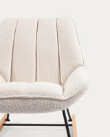 Marlina Schaukelstuhl mit Bezug in Bouclé weiß - ZEN ZONE Furniture