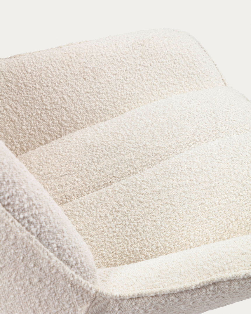 Marlina Schaukelstuhl mit Bezug in Bouclé weiß - ZEN ZONE Furniture