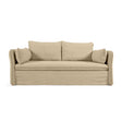 Tanit Schlafsofa beige und Beine aus massivem Buchenholz mit natürlichem Finish 210 cm - ZEN ZONE