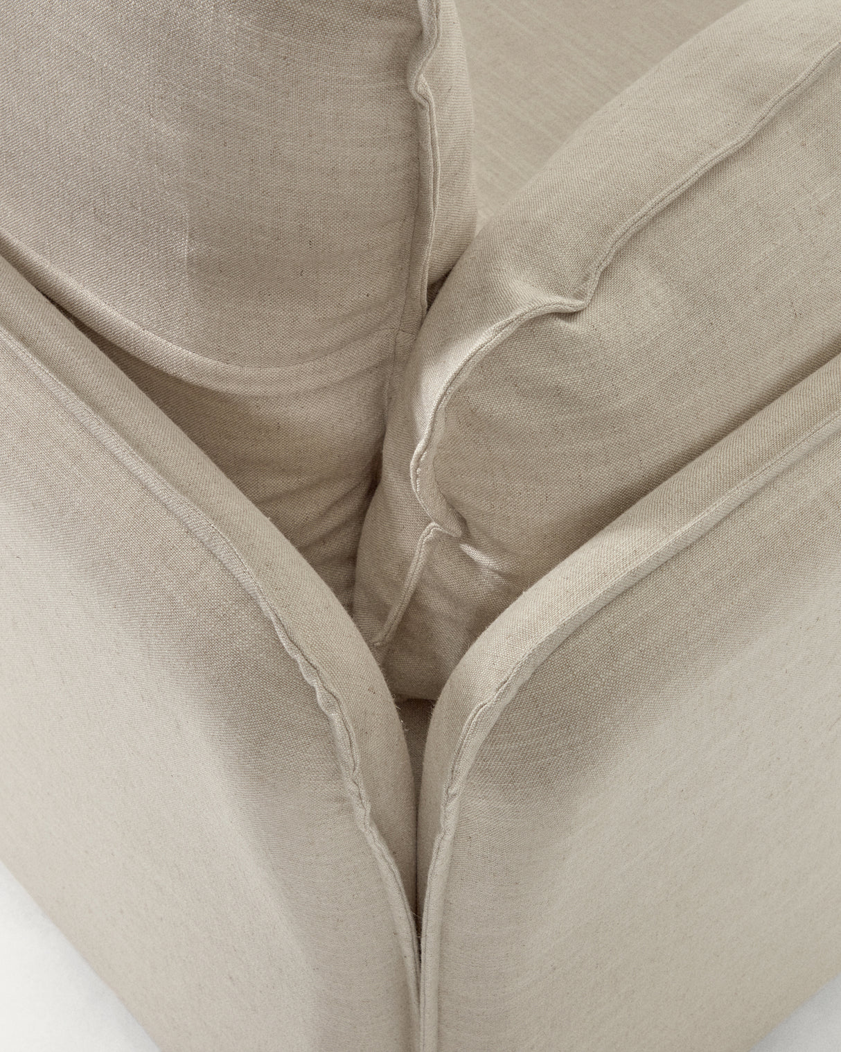 Tanit Schlafsofa weiß und Beine aus massivem Buchenholz mit natürlichem Finish 210 cm - ZEN ZONE Furniture