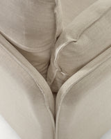 Tanit Schlafsofa weiß und Beine aus massivem Buchenholz mit natürlichem Finish 210 cm - ZEN ZONE Furniture