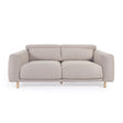 Singa 3-Sitzer Sofa mit verstellbarer Kopfstütze und ausziehbarem Sitz beige 215 cm FSC Mix Credit - ZEN ZONE Furniture