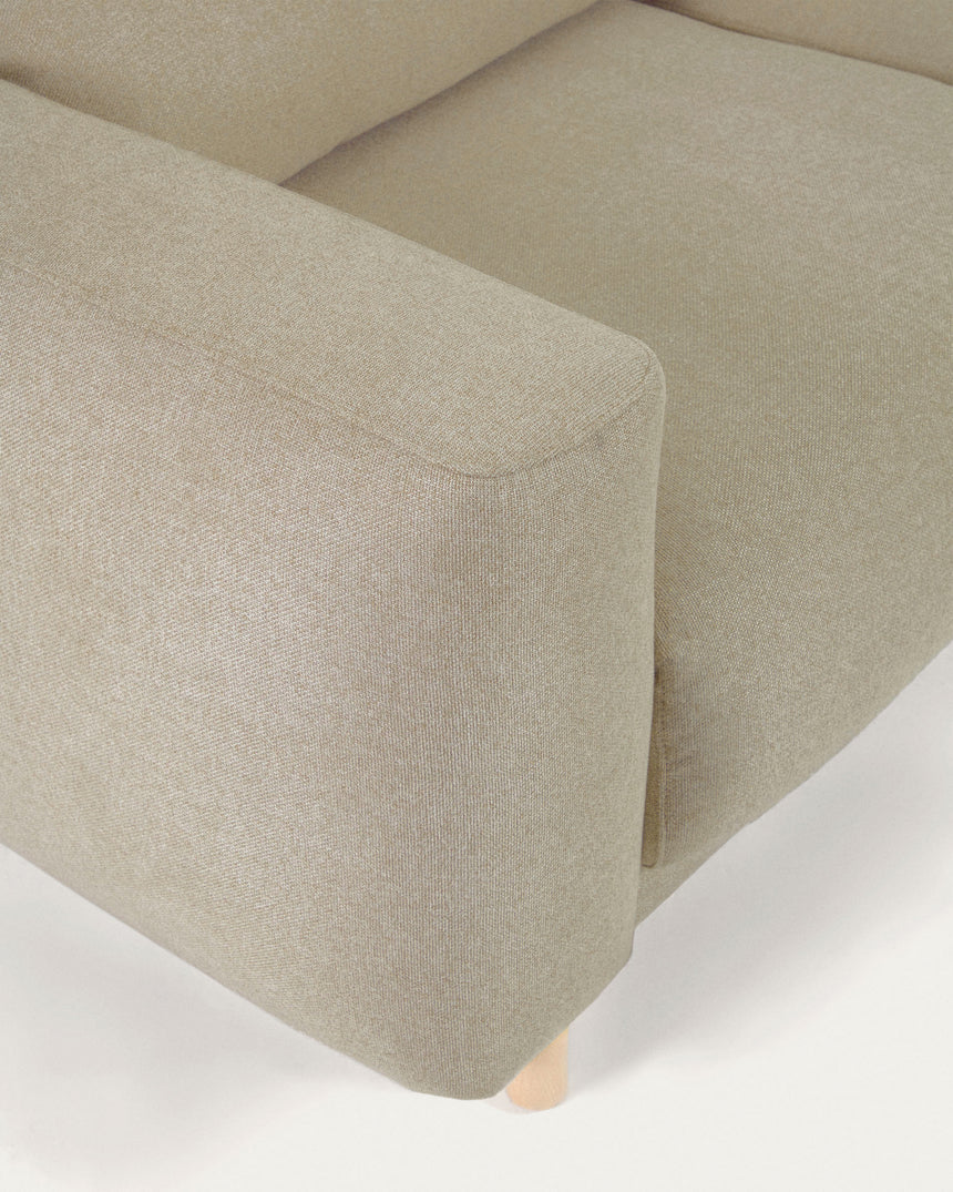 Singa 3-Sitzer Sofa mit Chaiselongue rechts, verstellbarer Kopfstütze und ausziehbarem Sitz beige 296 cm FSC Mix Credit - ZEN ZONE Furniture