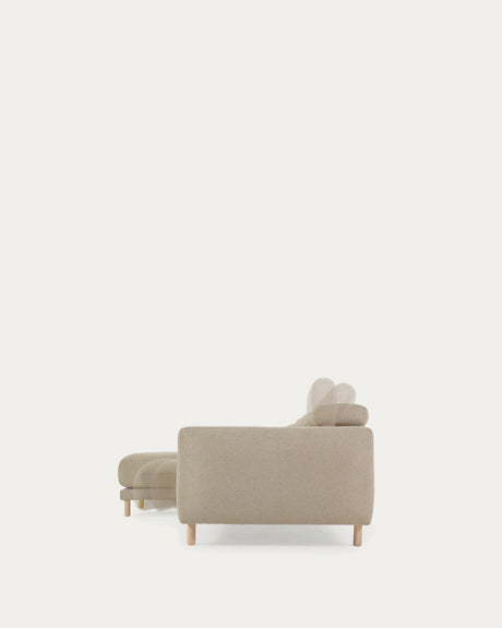 Singa 3-Sitzer Sofa mit Chaiselongue links beige 296 cm - ZEN ZONE Furniture