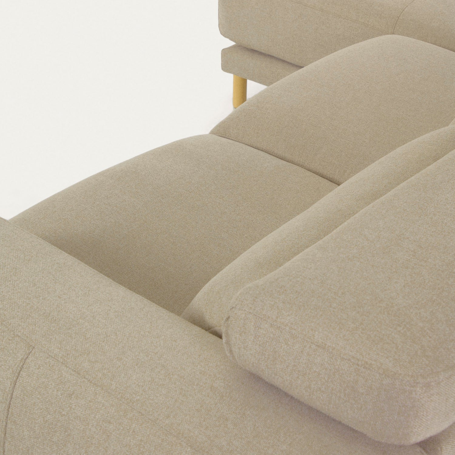 Singa 3-Sitzer Sofa mit Chaiselongue links beige 296 cm - ZEN ZONE Furniture