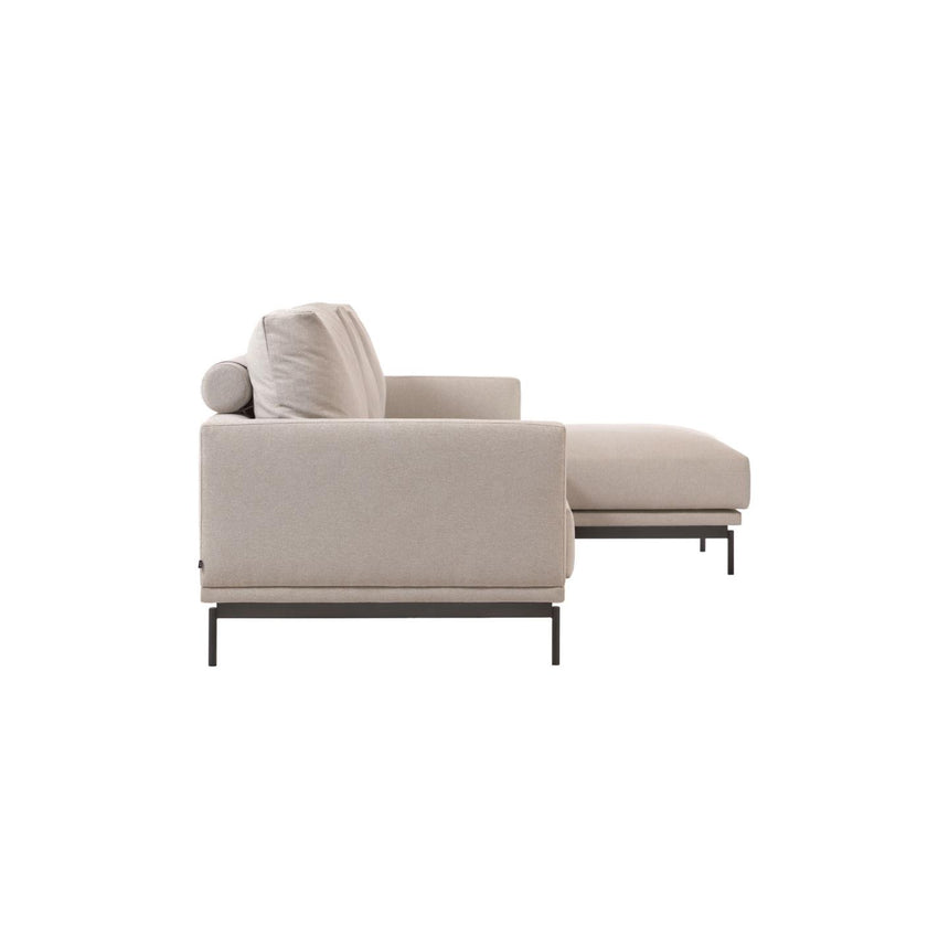 Galene 3-Sitzer Sofa beige mit Chaiselongue rechts 254 cm - ZEN ZONE Furniture