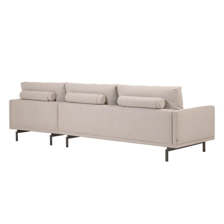 Galene 3-Sitzer Sofa beige mit Chaiselongue rechts 254 cm - ZEN ZONE