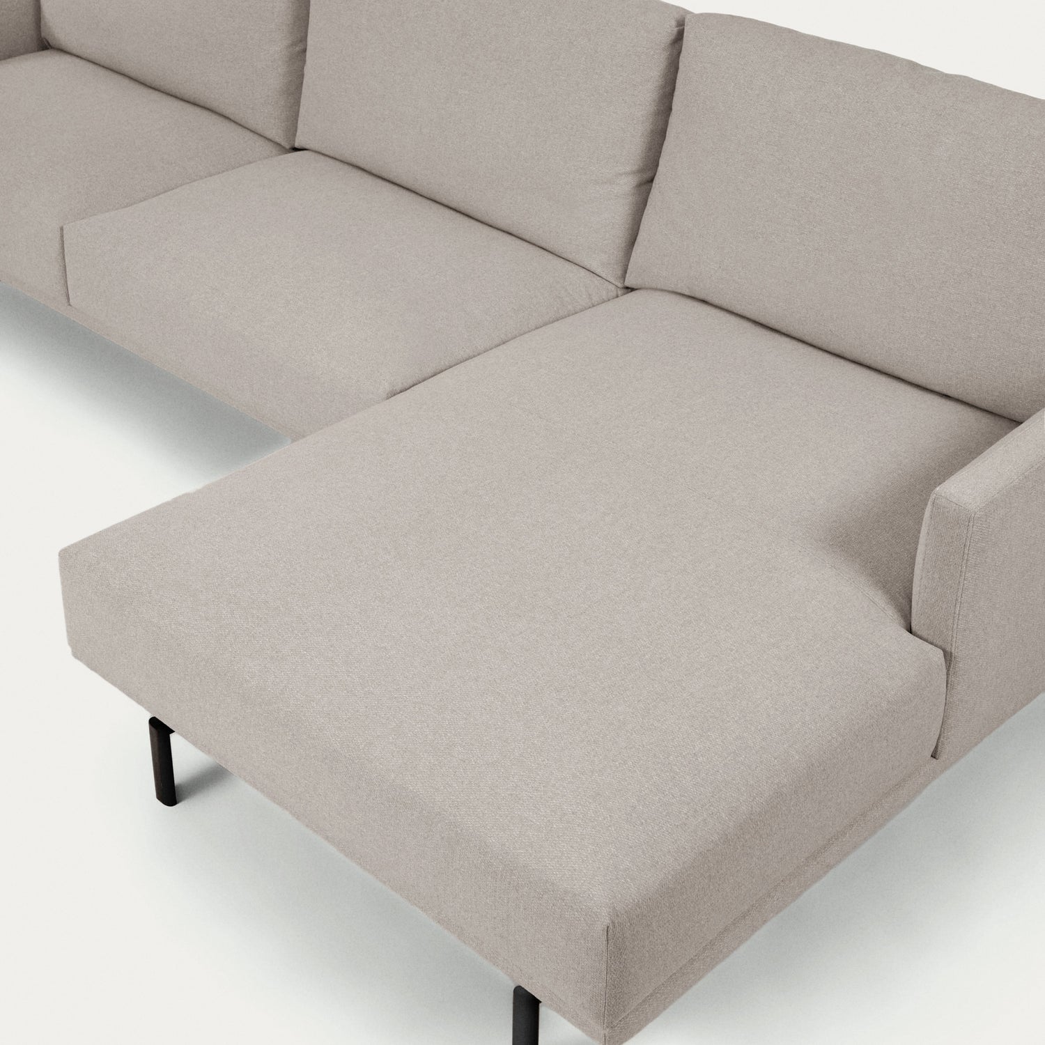 Galene 3-Sitzer Sofa beige mit Chaiselongue rechts 254 cm - ZEN ZONE Furniture