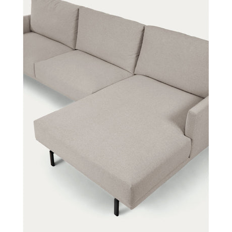 Galene 3-Sitzer Sofa beige mit Chaiselongue rechts 254 cm - ZEN ZONE
