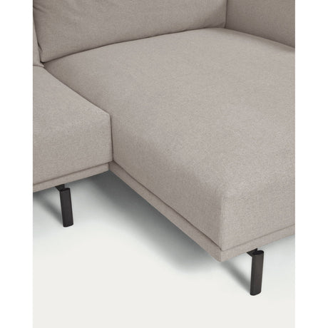 Galene 3-Sitzer Sofa beige mit Chaiselongue rechts 254 cm - ZEN ZONE