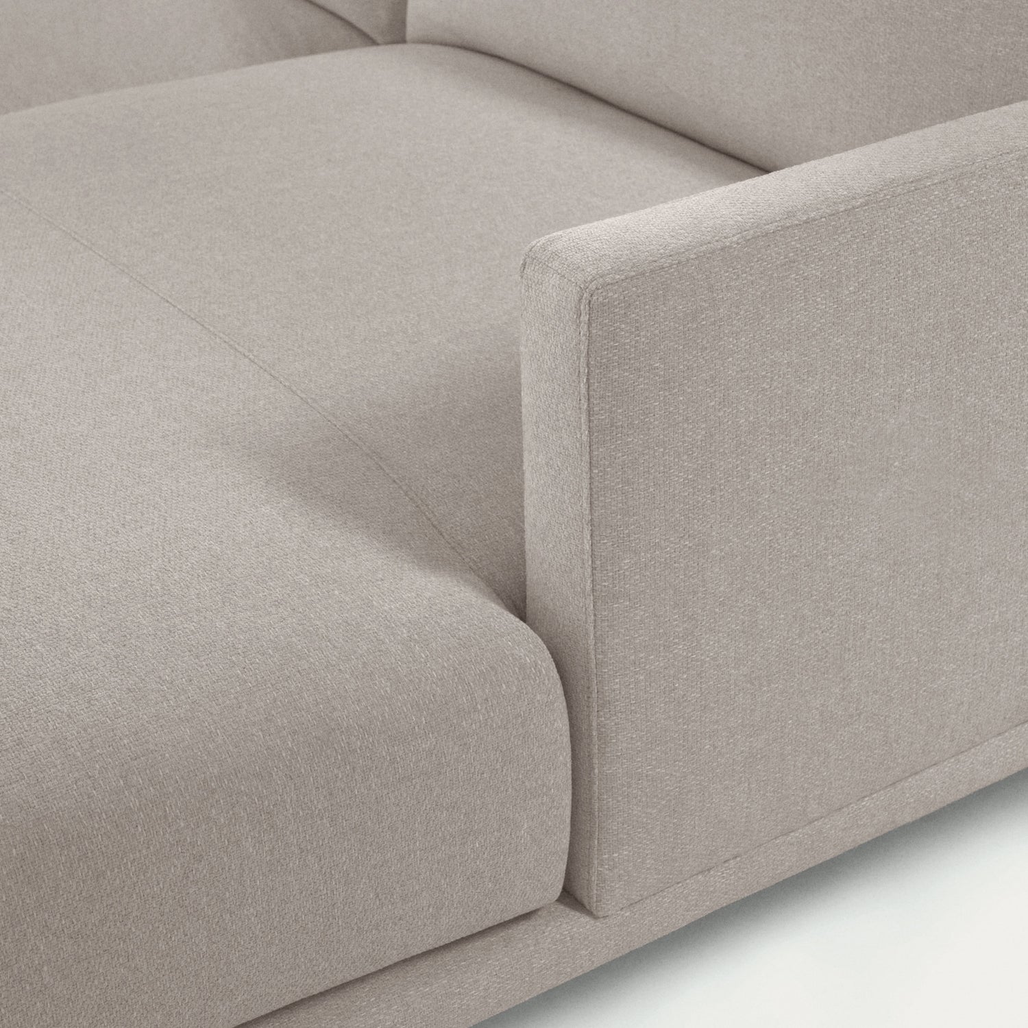 Galene 3-Sitzer Sofa beige mit Chaiselongue rechts 254 cm - ZEN ZONE Furniture