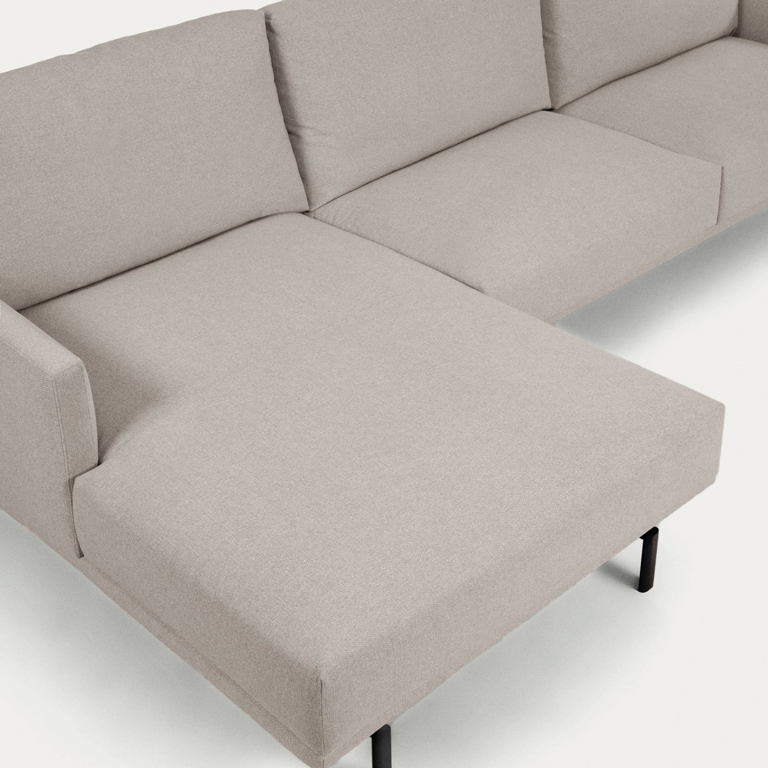 Galene 3-Sitzer Sofa beige mit Chaiselongue links 254 cm - ZEN ZONE Furniture