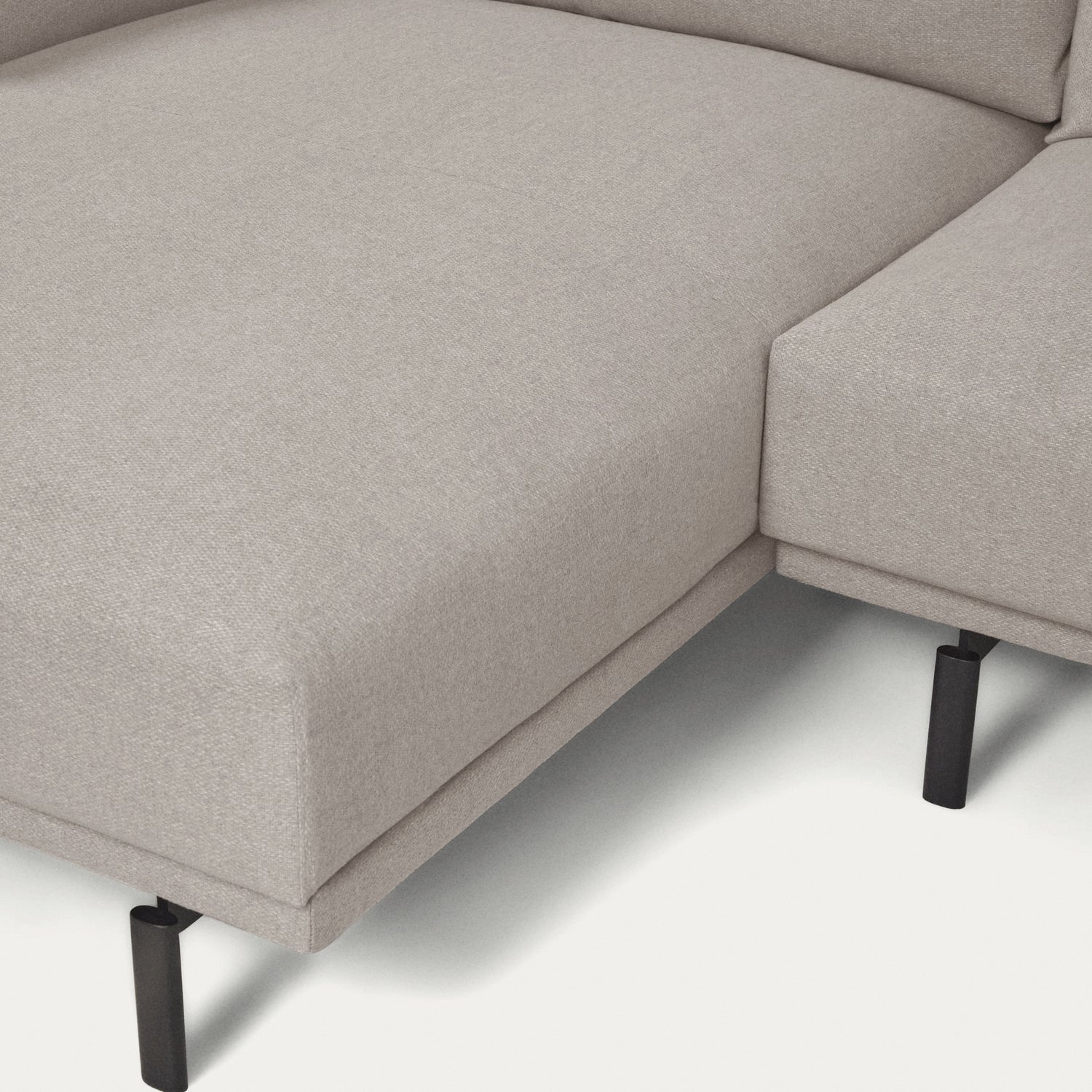 Galene 3-Sitzer Sofa beige mit Chaiselongue links 254 cm - ZEN ZONE Furniture
