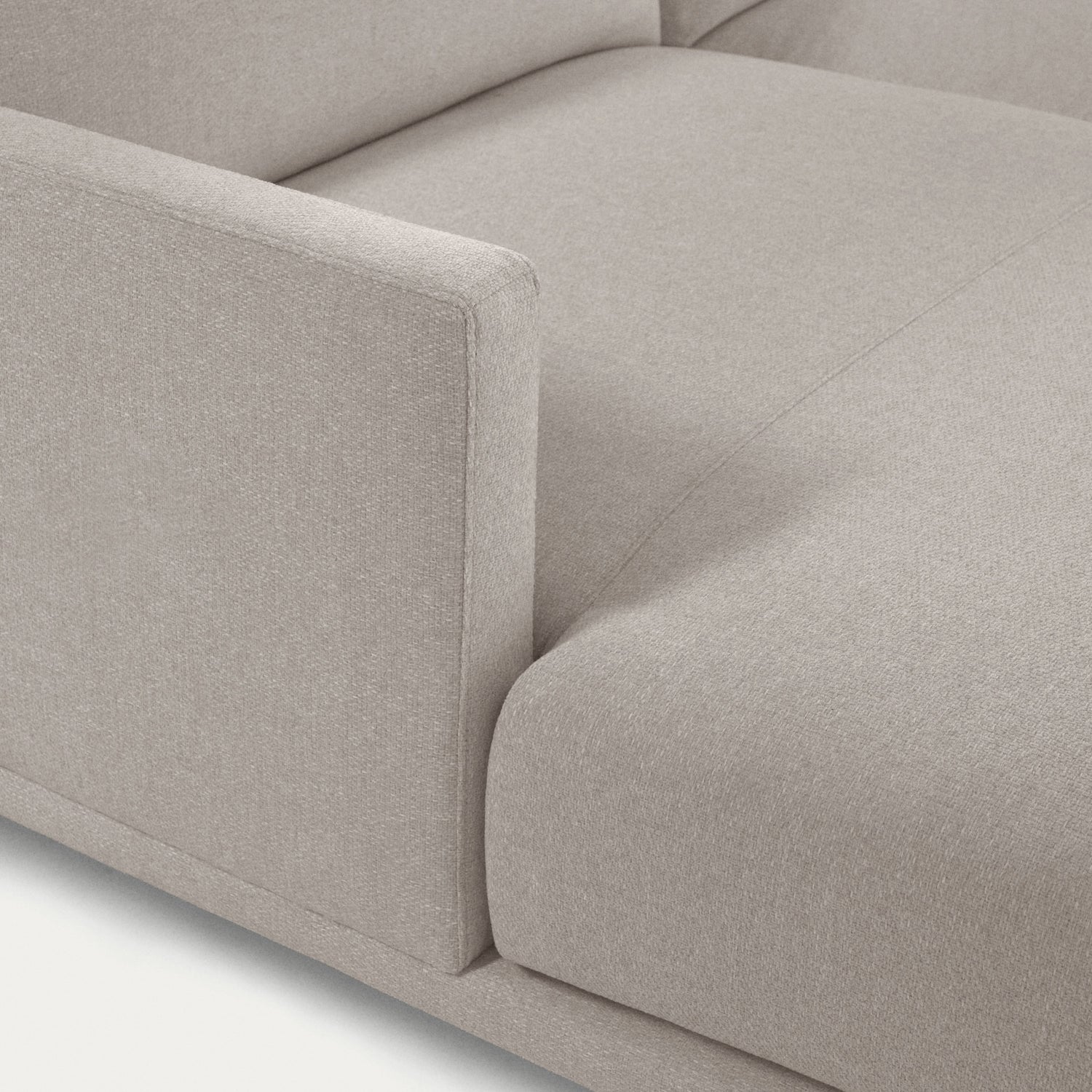 Galene 3-Sitzer Sofa beige mit Chaiselongue links 254 cm - ZEN ZONE Furniture