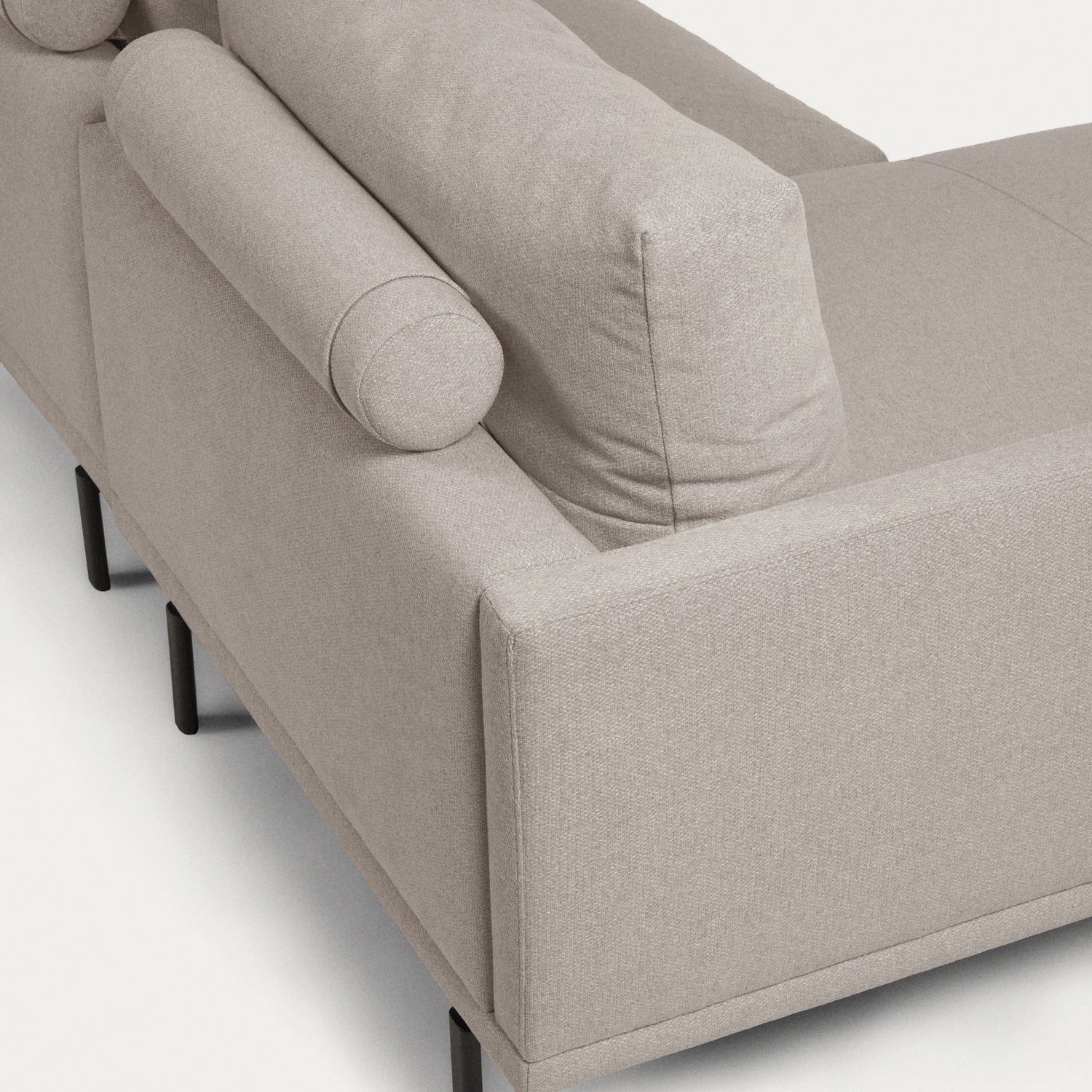 Galene 3-Sitzer Sofa beige mit Chaiselongue links 254 cm - ZEN ZONE Furniture