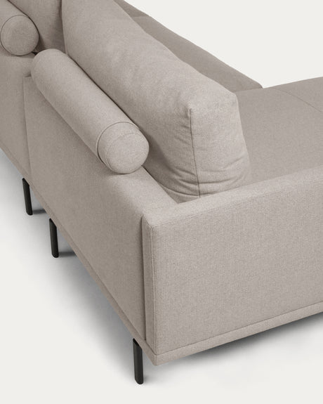 Galene 3-Sitzer Sofa beige mit Chaiselongue links 254 cm - ZEN ZONE Furniture