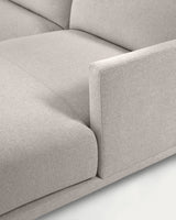 Galene 3-Sitzer Sofa beige mit Chaiselongue rechts 214 cm - ZEN ZONE Furniture