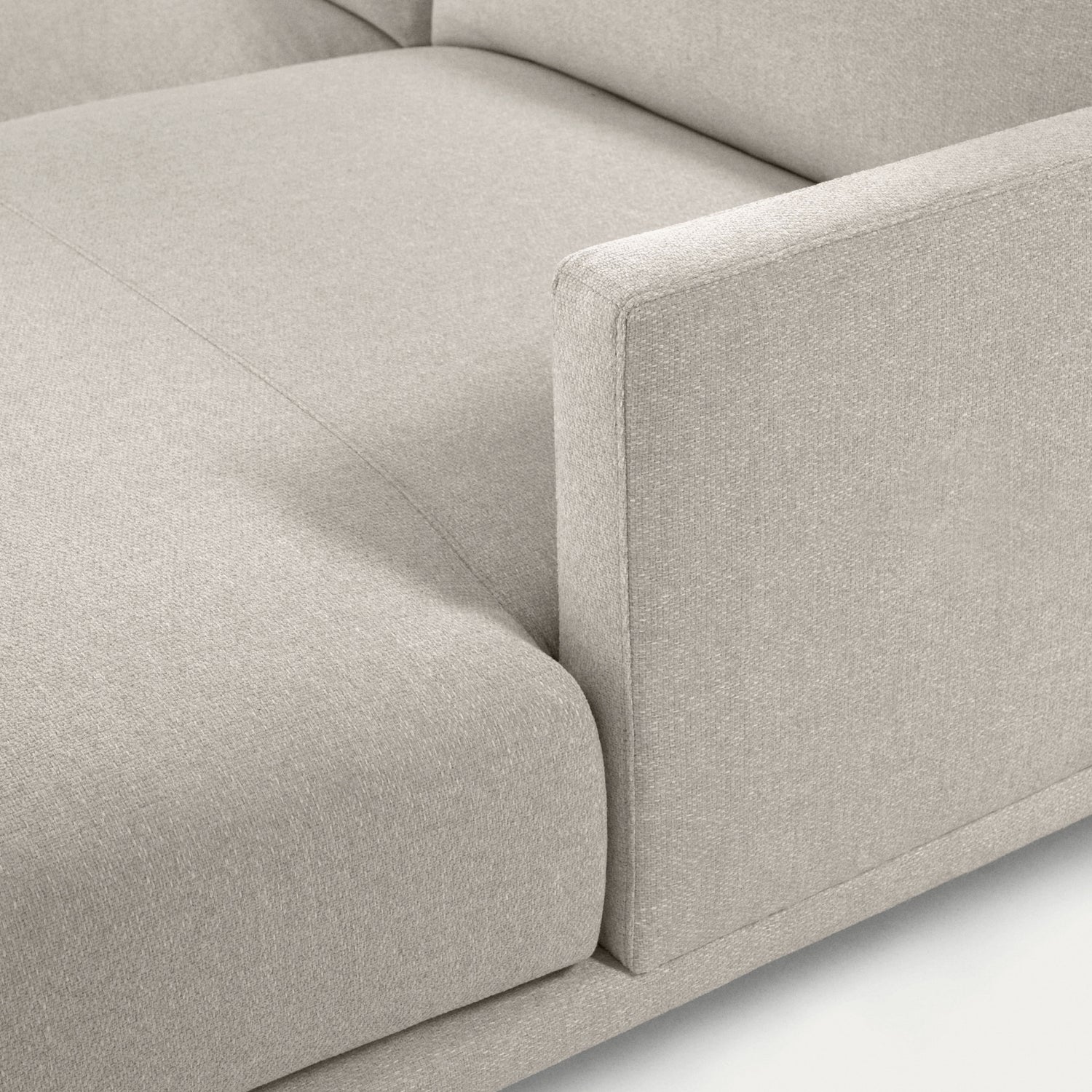 Galene 4-Sitzer Sofa beige mit Chaiselongue rechts 314 cm - ZEN ZONE Furniture