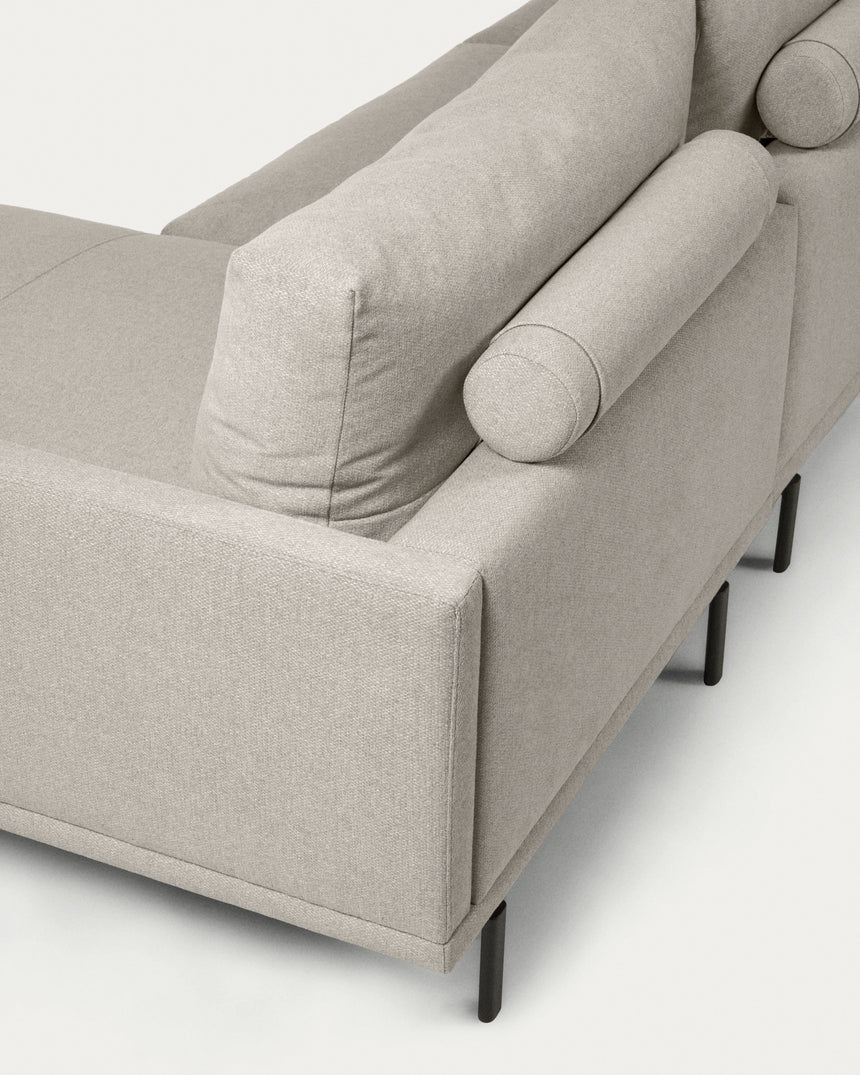Galene 4-Sitzer Sofa beige mit Chaiselongue rechts 314 cm - ZEN ZONE Furniture