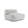 Square Puff Modularsofa Rückenlehne 100% Outdoor hellgrau und Aluminium weiß 101 x 101 cm - ZEN ZONE Furniture
