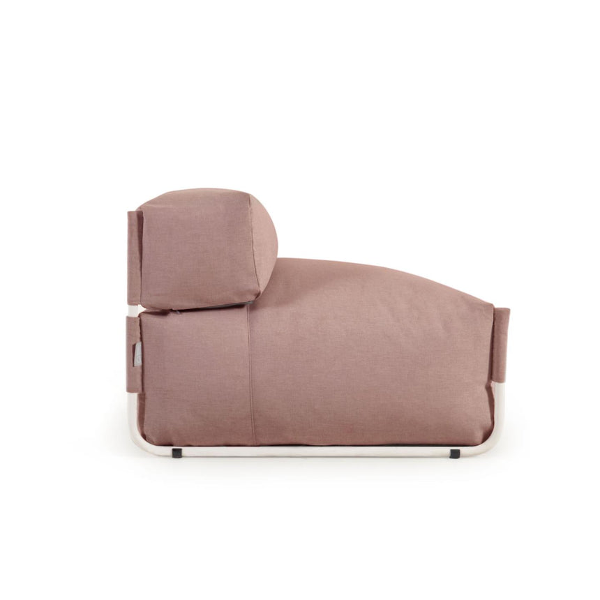 Square Puff Modularsofa mit Rückenlehne 100% Outdoor terrakotta Aluminium weiß 101 x 101cm - ZEN ZONE Furniture