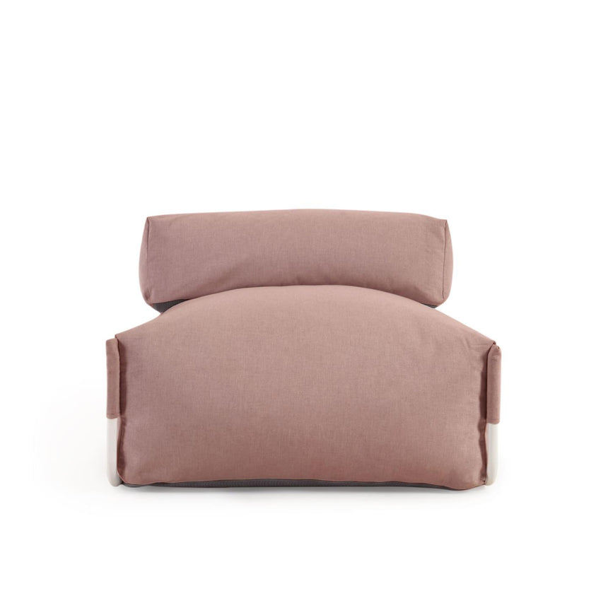 Square Puff Modularsofa mit Rückenlehne 100% Outdoor terrakotta Aluminium weiß 101 x 101cm - ZEN ZONE Furniture
