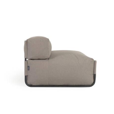 Square Puff Modularsofa m. Rückenlehne 100% outdoor grün und Aluminium schwarz 101 x 101cm - ZEN ZONE Furniture