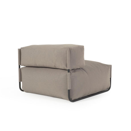 Square Puff Modularsofa m. Rückenlehne 100% outdoor grün und Aluminium schwarz 101 x 101cm - ZEN ZONE Furniture