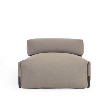 Square Puff Modularsofa m. Rückenlehne 100% outdoor grün und Aluminium schwarz 101 x 101cm - ZEN ZONE Furniture
