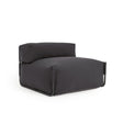 Square Puff Modularsofa 100% outdoor m. Rückenlehne dunkelgrau Alu schwarz 101 x 101 cm - ZEN ZONE Furniture