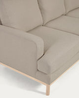Sofa Mihaela für 3 Sitzer mit Bouclé-Bezug in Grau 203 cm - ZEN ZONE Furniture