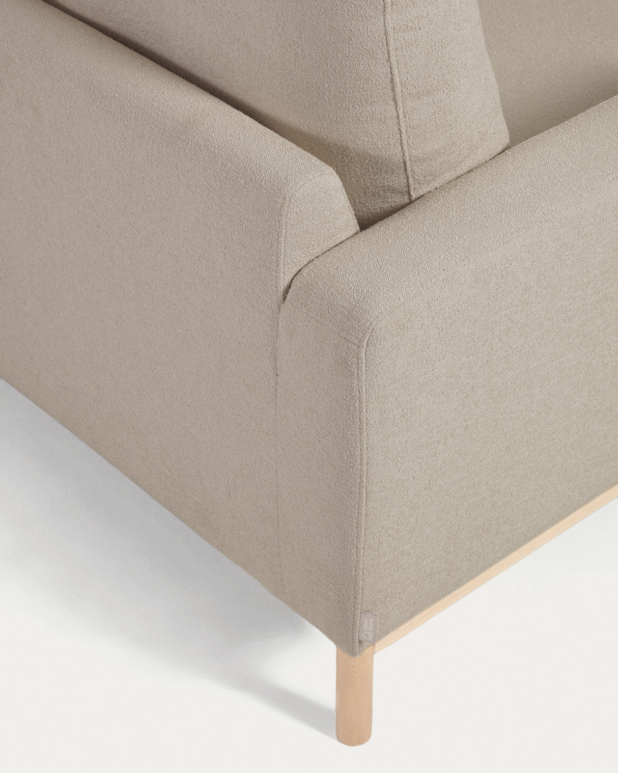 Sofa Mihaela für 3 Sitzer mit Bouclé-Bezug in Grau 203 cm - ZEN ZONE Furniture