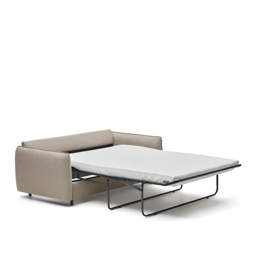 Carlota 2-Sitzer Bettsofa aus Chenille in Beige 140 cm - ZEN ZONE Furniture