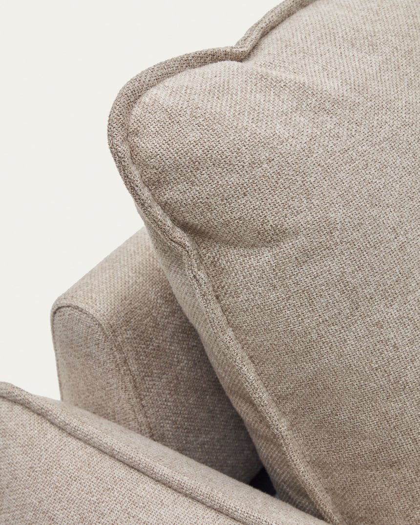 Carlota 2-Sitzer Bettsofa aus Chenille in Beige 140 cm - ZEN ZONE Furniture