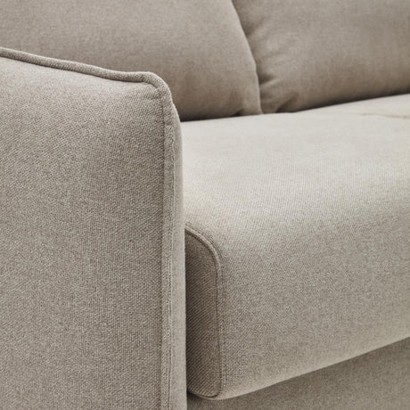Carlota 2-Sitzer Bettsofa aus Chenille in Beige 140 cm - ZEN ZONE