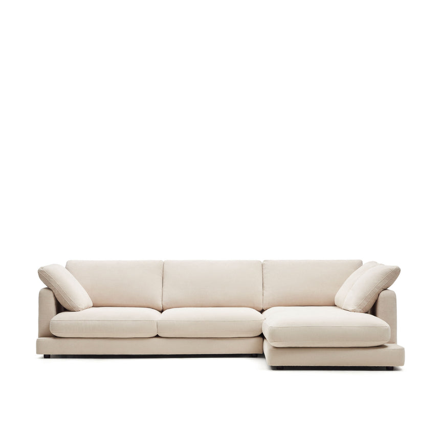 Gala 4-Sitzer-Sofa mit Chaiselongue rechts beige 300 cm - ZEN ZONE Furniture