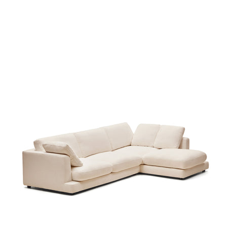 Gala 4-Sitzer-Sofa mit Chaiselongue rechts beige 300 cm - ZEN ZONE