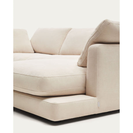 Gala 4-Sitzer-Sofa mit Chaiselongue rechts beige 300 cm - ZEN ZONE