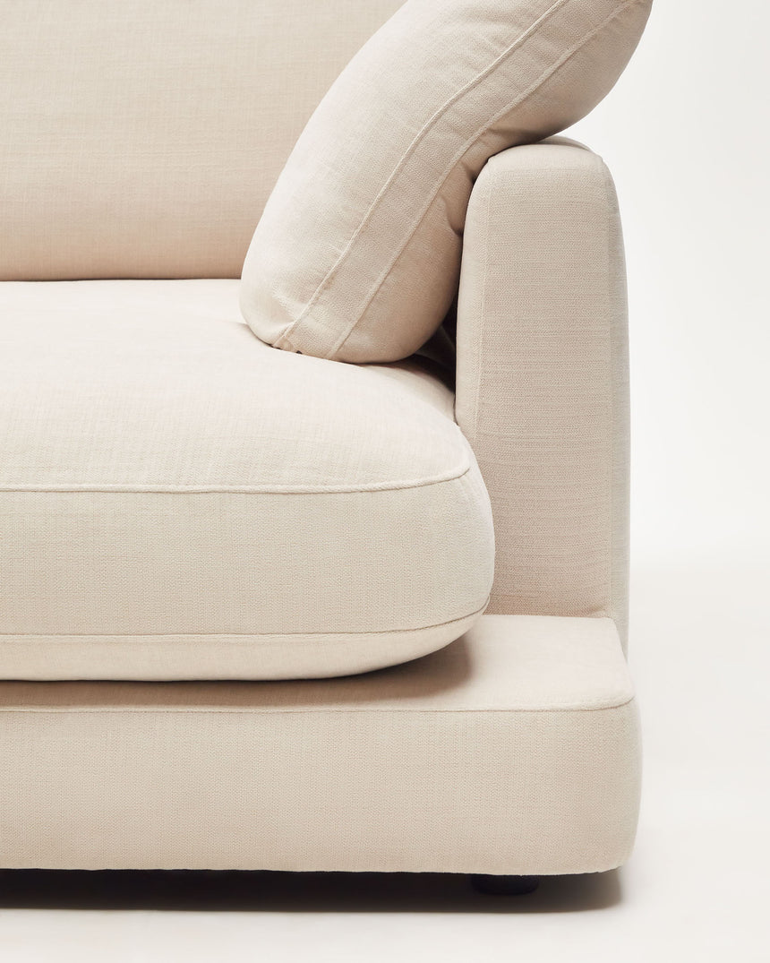 Gala 4-Sitzer-Sofa mit Chaiselongue rechts beige 300 cm - ZEN ZONE Furniture