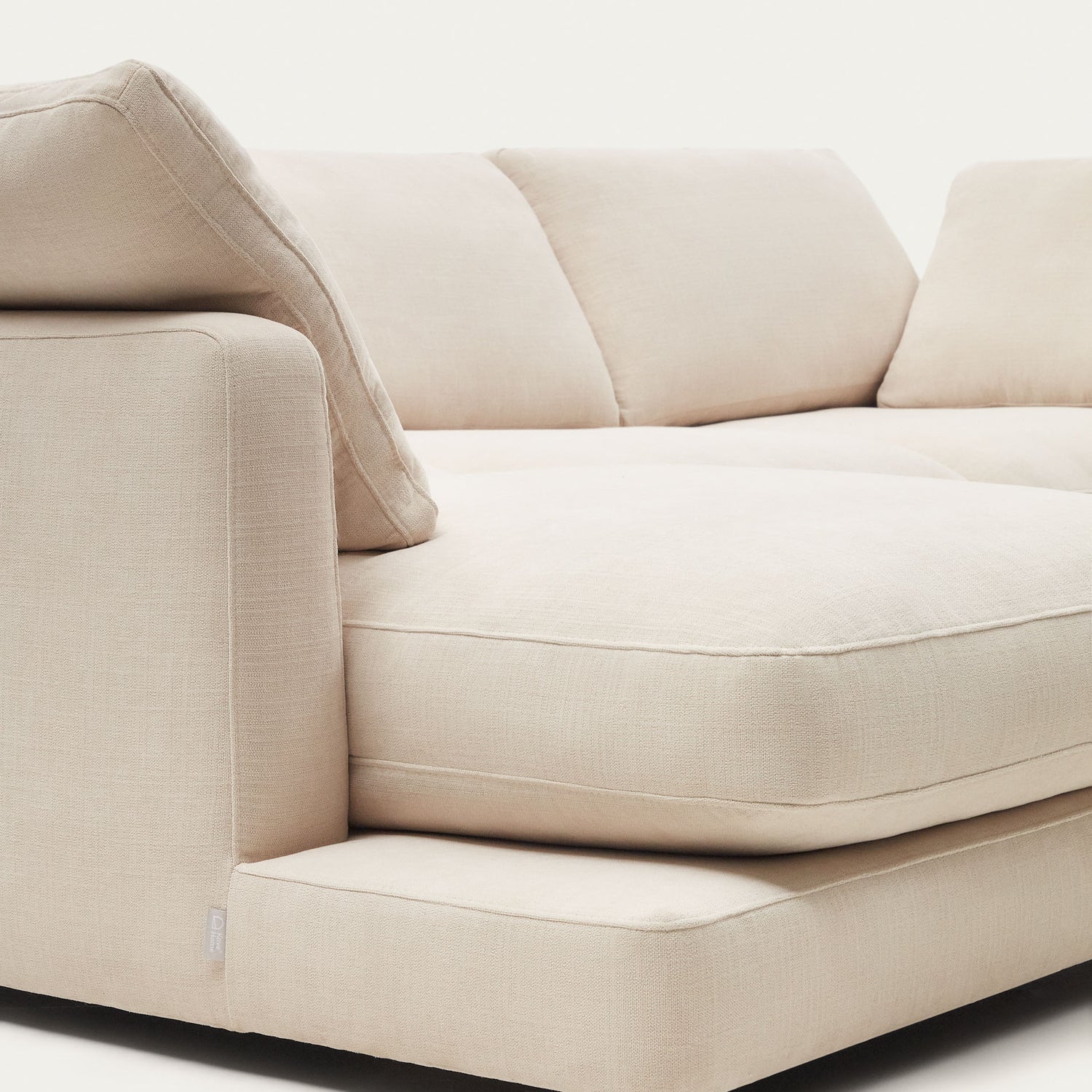 Gala 3-Sitzer Sofa mit doppelter Chaiselongue beige 210 cm - ZEN ZONE Furniture
