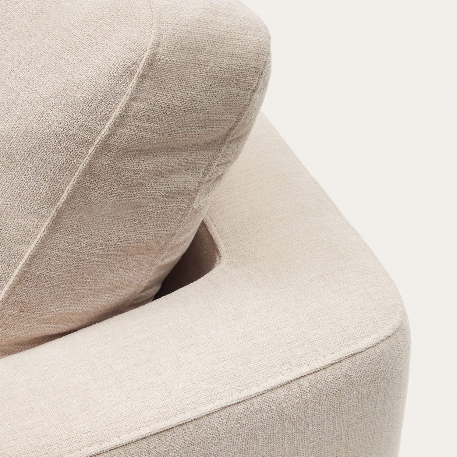 Gala 3-Sitzer Sofa mit doppelter Chaiselongue beige 210 cm - ZEN ZONE Furniture