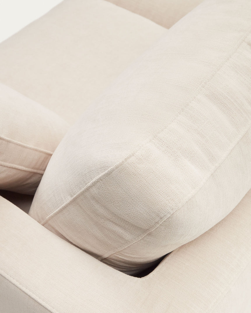 Gala 3-Sitzer Sofa mit doppelter Chaiselongue beige 210 cm - ZEN ZONE Furniture