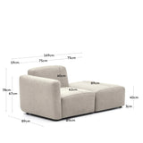 Neom modulares 1-Sitzer-Sofa mit Randmodul Beige 169 cm - ZEN ZONE