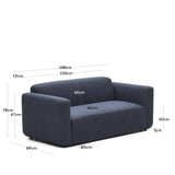 Neom 2-Sitzer-Modularsofa in Blau 188 cm - ZEN ZONE