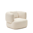 Martina Sessel mit Bouclé in Off-White mit Kissen - ZEN ZONE Furniture
