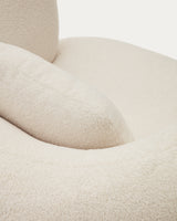 Martina Sessel mit Bouclé in Off-White mit Kissen - ZEN ZONE Furniture