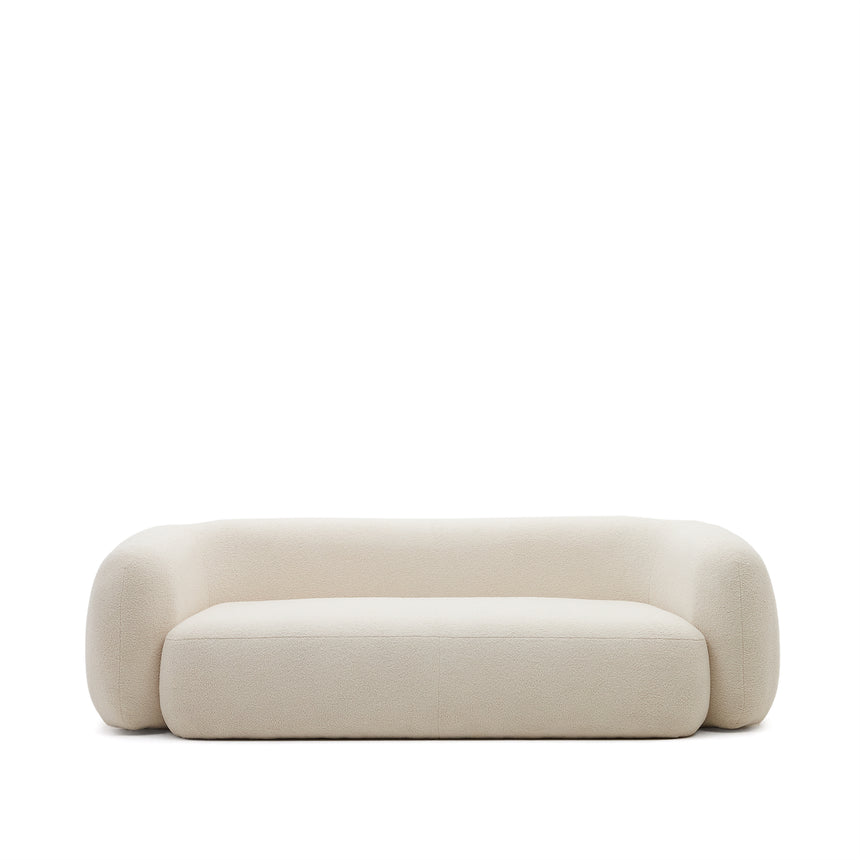 Martina 3-Sitzer-Sofa mit  Bouclé in Off-White 246 cm - ZEN ZONE Furniture