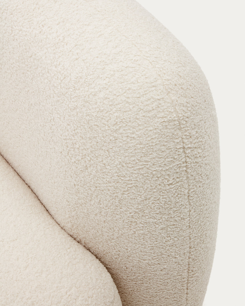 Martina 3-Sitzer-Sofa mit  Bouclé in Off-White 246 cm - ZEN ZONE Furniture