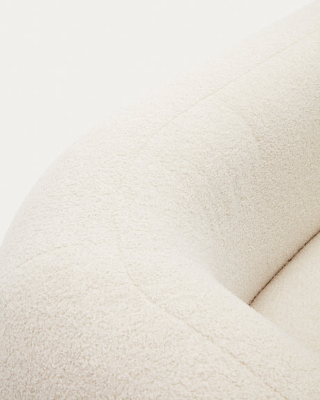 Martina 3-Sitzer-Sofa mit  Bouclé in Off-White 246 cm - ZEN ZONE Furniture